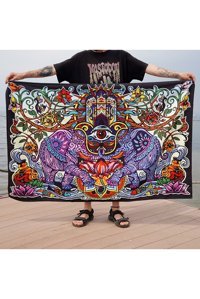 Kozmidelic Hamsa Plaj Havlusu Çok Renkli