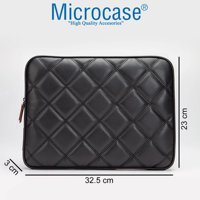 Microcase A1706 A1708 13.3 inç Kapitone Deri Su Geçirmez Kılıf Laptop Çantası Siyah