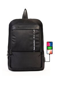 Case Club 14-15.6 inç Oxford Kumaş Su Geçirmez Sırt Laptop Çantası Siyah