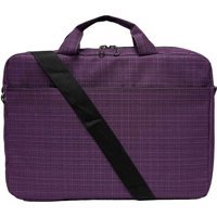 Beutel Gemustert-EC11 15.6 inç Kumaş Su Geçirmez El-Omuz Laptop Çantası Mor