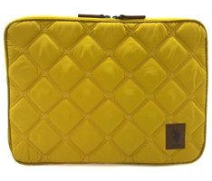 U.S. Polo Assn. Kapitone 13-13.3 inç Kapitone Deri Su Geçirmez Kılıf Laptop Çantası Hardal