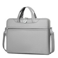 Cicilin 13.3-14.1-15.6 inç Kumaş Su Geçirmez El-Omuz Laptop Çantası Gri