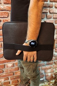 Hnb 13-14.9 inç Kanvas Su Geçirmez Kılıf Laptop Çantası Siyah