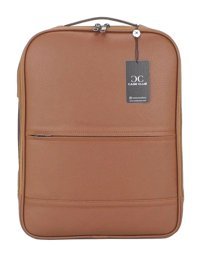 Case Club 15.6 inç Suni Deri Su Geçirmez Sırt Laptop Çantası Taba