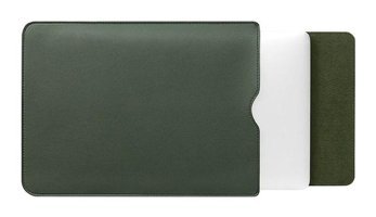 Gubisi 15 inç Deri Su Geçirmez El-Omuz Laptop Çantası Koyu Yeşil