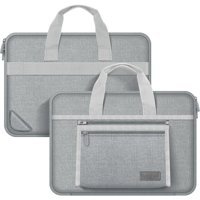 Novstrap Sleeve A2681 A3113 13.6 inç Oxford Kumaş Su Geçirmez Kılıf Laptop Çantası Gümüş