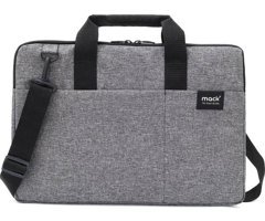 Mack City MCC-704 15.6 inç Kumaş Su Geçirmez El-Omuz Laptop Çantası Gri