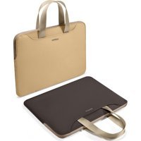 Tomtoc Light A21D3K1 13.5-14 inç Kumaş Su Geçirmez El-Omuz Laptop Çantası Kahverengi-Sarı
