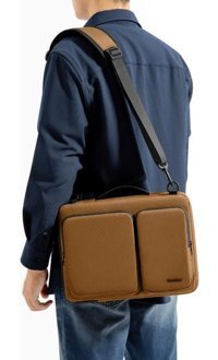 Tomtoc Defender A42D3Y1 13.5-14 inç Polyester El-Omuz Laptop Çantası Kahverengi