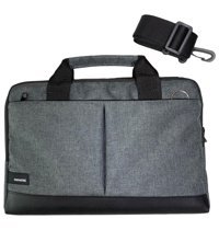 Moserini Taban Korumalı 15.6 inç Kumaş Su Geçirmez El-Omuz Laptop Çantası Gri
