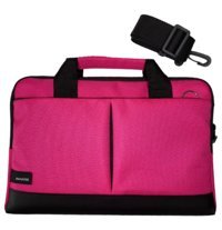 Moserini Taban Korumalı 13.3 inç Kumaş El-Omuz Laptop Çantası Pembe