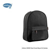Addison 300550 13 inç Deri Sırt Laptop Çantası Siyah