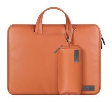 Novstrap Sleeve 13.6 inç Deri Su Geçirmez Kılıf Laptop Çantası Kahverengi