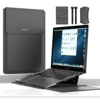 Teknet Store A2992 13-14.9 inç Deri Su Geçirmez Kılıf Laptop Çantası Gri