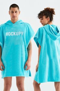 Rockupy Solo Giyilebilir Pamuklu Plaj Havlusu Turkuaz XL