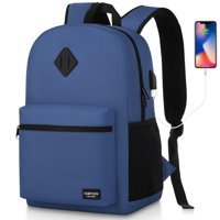 Yamtion 15.6 inç Polyester Su Geçirmez Sırt Laptop Çantası Lacivert