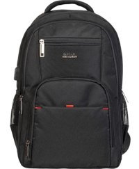 Case Club 14 inç Kumaş Su Geçirmez Sırt Laptop Çantası Siyah