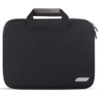 Szykd 11-12 inç Kumaş Su Geçirmez El-Omuz Laptop Çantası Siyah