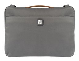 Minbag Lora 13 inç Polyester Su Geçirmez El-Omuz Laptop Çantası Gri