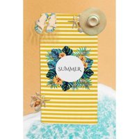 Bdz Deri Summer 75x150 cm Pamuklu Plaj Havlusu Sarı
