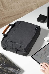 Tomtoc Navigator A43D3D1 13-14.9 inç Kumaş Su Geçirmez El-Omuz Laptop Çantası Siyah