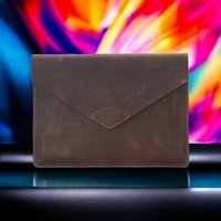 Plm Sleeve 16 inç Deri Su Geçirmez Kılıf Laptop Çantası Kahverengi