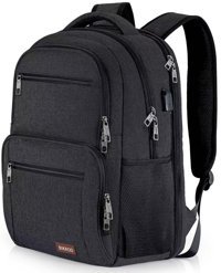 Bikrod 15.6 inç Polyester Su Geçirmez Sırt Laptop Çantası Siyah