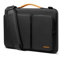 Tomtoc 15.6 inç Yelken Bezi Su Geçirmez Kılıf Laptop Çantası Siyah