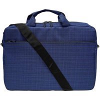 Beutel Gemustert-EC11 15.6 inç Kumaş Su Geçirmez El-Omuz Laptop Çantası Mavi