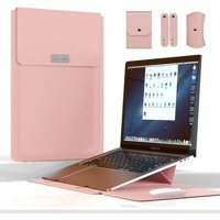 Teknet Store A2681 A3113 13.6 inç Deri Su Geçirmez Kılıf Laptop Çantası Rose Gold