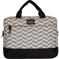 BloominBag Smokey Chevron 15.6 inç Kumaş El-Omuz Laptop Çantası Açık Gri
