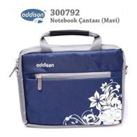 Addison 300792 15.6 inç Deri El-Omuz Laptop Çantası Mavi