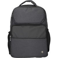 Plm Octagon 15.6 inç Keten Kumaş Su Geçirmez Sırt Laptop Çantası Siyah