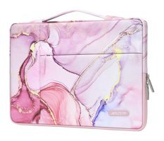 Mosiso 15 inç Polyester Su Geçirmez El-Omuz Laptop Çantası Pembe