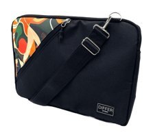 Differ Studio Yaprak Desenli 15.6 inç Kumaş Su Geçirmez El-Omuz Laptop Çantası Turuncu