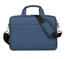 Wslcn 15 inç Polyester Su Geçirmez El-Omuz Laptop Çantası Mavi