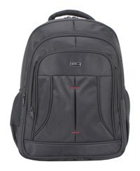 Case Club 17 inç Kumaş Su Geçirmez Sırt Laptop Çantası Siyah