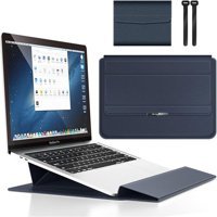 Teknet Store A2681 A3113 13.6 inç Deri Su Geçirmez Kılıf Laptop Çantası Lacivert