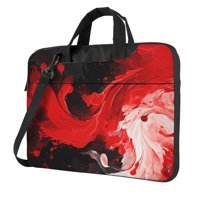 VducK 15.6 inç Oxford Kumaş Su Geçirmez El-Omuz Laptop Çantası Beyaz-Kırmızı-Siyah