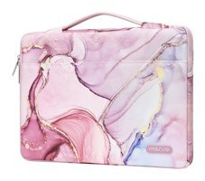 Mosiso 15-15.6 inç Polyester Su Geçirmez El-Omuz Laptop Çantası Pembe
