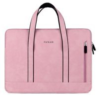 Cicilin 13 inç Deri Su Geçirmez El-Omuz Laptop Çantası Pembe