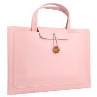 Funseed 15.6 inç Deri Su Geçirmez El-Omuz Laptop Çantası Pembe