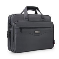 Cicilin 3293 15.6 inç Polyester Su Geçirmez El-Omuz Laptop Çantası Gri-Siyah