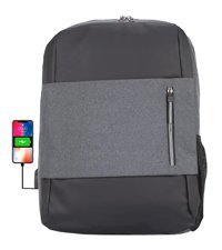 Case Club 15.6 inç Kumaş Su Geçirmez Sırt Laptop Çantası Antrasit