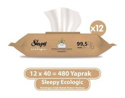 Sleepy Ecologic Yenidoğan Yenidoğan 40 Yaprak 12'li Islak Mendil