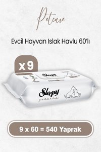 Sleepy Petcare 60 Yaprak 9'lu Islak Mendil