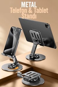 Telvesse Ayarlanabilir Ayaklı Masaüstü Tablet Standı Siyah