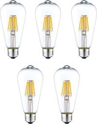 Ars Led St64 6 W Tasarruflu Beyaz E27 Armut Led Ampül
