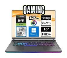Asus ROG Strix G16 G614JV-N3159A12 Harici GeForce RTX 4060 Intel Core i7 13650HX 16 GB Ram 512 GB SSD 16 inç Full HD Windows 11 Pro Laptop