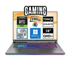 Asus ROG Strix Scar 18 G834JY-N6041A5 Harici GeForce RTX 4090 Intel Core i9 13980HX 64 GB Ram 2 TB SSD 18 inç QHD+ Windows 11 Pro Laptop